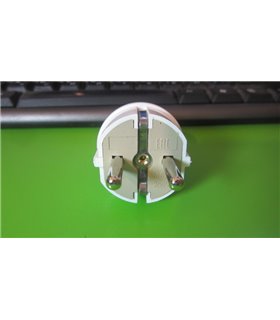 Вылка электрическая белая B16-302 250V 16A (12355)