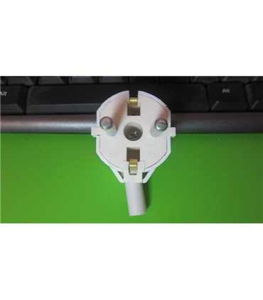 Вылка электрическая белая B16-301 250V 16A (12353)