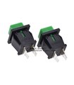 Кнопка без фиксации DS-430 1A 125V зеленый цвет (18431) Кнопка без фиксации DS-430 1A 125V зеленый цвет (18431)