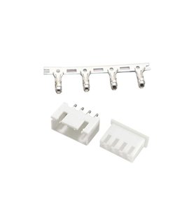 Разъем 4pin гнездо штекер с контактами XH2.54-4P (12837)