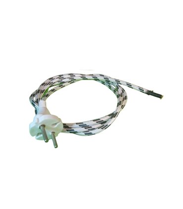 Шнур кабель питания 6А 220В сечение 2x0.5мм2 1.5м (11859)