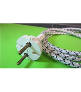 Шнур кабель питания 10А 220В сечение 2x0.75мм2 1.5м (11858)