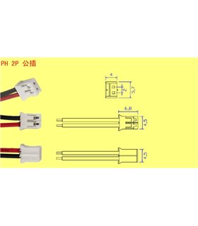 Штекер с кабелем Ph2.0 2pin (12931)