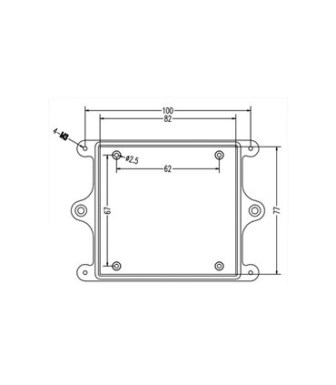 Распределительная коробка 90*85*40мм с ушками (16271)