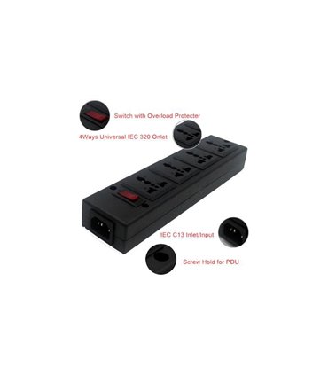 Удлинитель на 4 универсальные розетки с выключателем (16577)