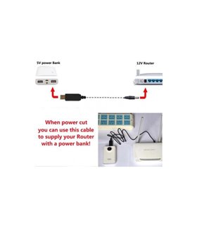 Повышающий переходник кабель USB 5V to DC 5.5*2.1 12V (14747) Повышающий переходник кабель USB 5V to DC 5.5*2.1 12V (14747)