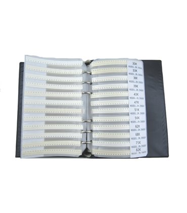 Набор SMD резисторов в книжке размер 0201 170 номиналов по 50 штук (19015)