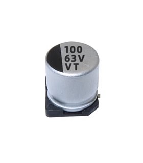 Электролитический конденсатор SMD 63V 100uF (19372) Электролитический конденсатор SMD 63V 100uF (19372)