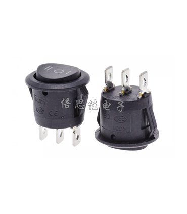 Трехпозиционный переключеталь KCD1-105 18мм (12019)