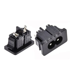 Разъем коннектор силовой розетка для пайки AC 220V IN (12849) Разъем коннектор силовой розетка для пайки AC 220V IN (12849)