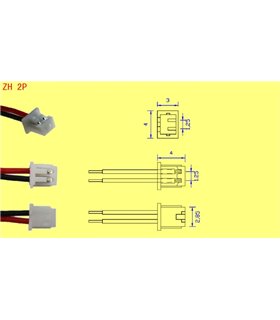 Штекер с кабелем Zh1.25 2pin (12932)