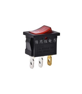 Выключатель переключатель с подсветкой 250В 6.5А KCD1-101 (10684)