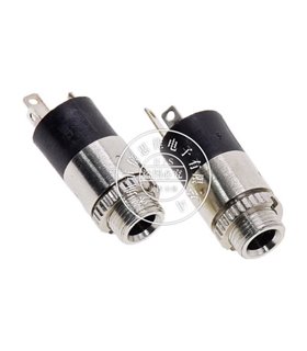 Разъем для наушников аудиоразъем 3.5мм Jack PJ-392 с гайкой (19328) Разъем для наушников аудиоразъем 3.5мм Jack PJ-392 с гайкой (19328)