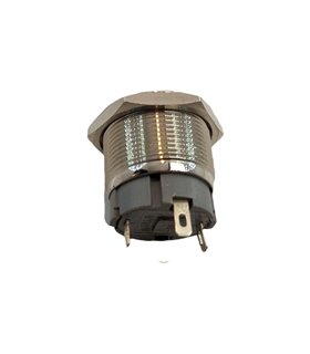 Антивандальная кнопка без фиксации 220V d22mm h24mm красная (19473)