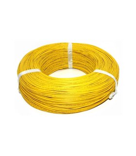 Монтажный кабель силиконовый 26awg UL3239 1.5мм 180С желтый 1м (16980)