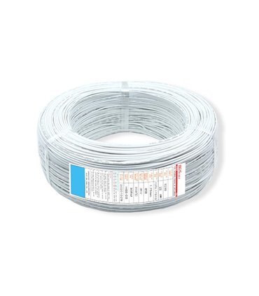 Кабель монтажный силиконовый 3239 1.3мм 28awg белый (17709)