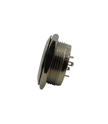 Кнопка антивандальная 22мм желтая без фиксации с подсветкой 24VDC (17216)