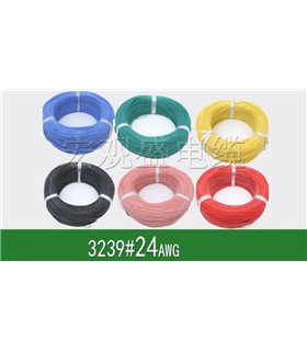 Изолированный кабель многожильный силикон 24AWG UL3239 3kV 180C черный 1м (14860)