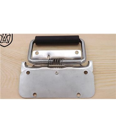 Утолщенная пружинная складная ручка из нержавеющей стали 100мм (17449)