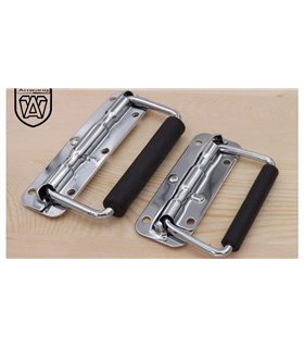 Утолщенная пружинная складная ручка из нержавеющей стали 100мм (17449)