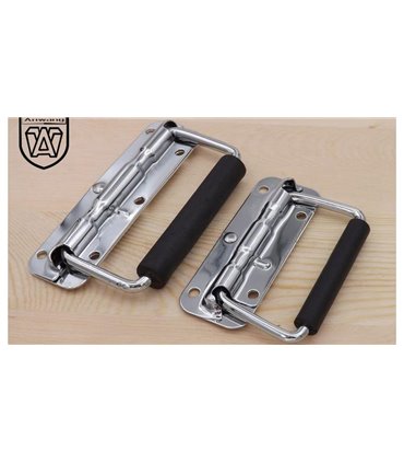 Утолщенная пружинная складная ручка из нержавеющей стали 100мм (17449)