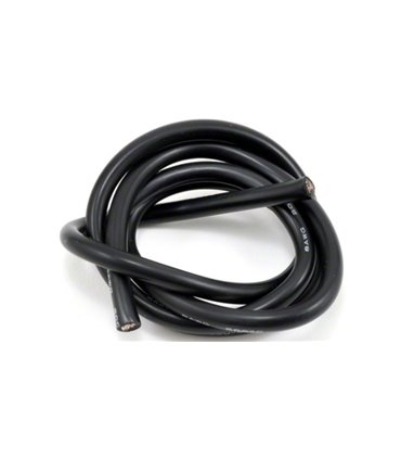 Кабель силиконовый термостойкий 10AWG 5.3кв.мм черный 1м (19203)