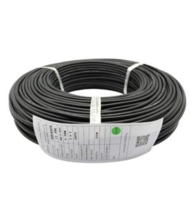 Изолированный кабель многожильный силикон 12AWG 4.5mm 200C черный 1м (19201)