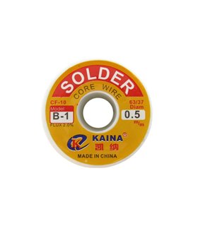 Припой Kaina катушка 100г 0.5мм с флюсом 2% SN63PB37 (18631)