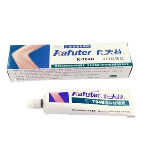 Однокомпонентный силиконовый черный клей герметик Kafuter 704B RTV 45г (15798) Однокомпонентный силиконовый черный клей герметик Kafuter 704B RTV 45г (15798)