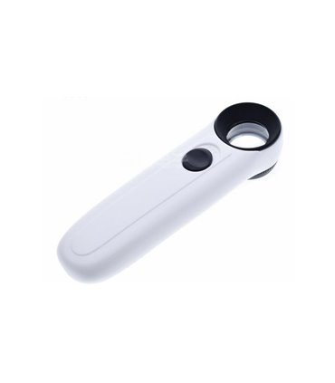 Лупа ручная с подсветкой MG6B-1 2 LED 40*21мм (17240)