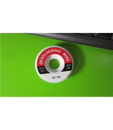 Лента для снятия припоя ZD-180 2.0mm 1.5m (14389)