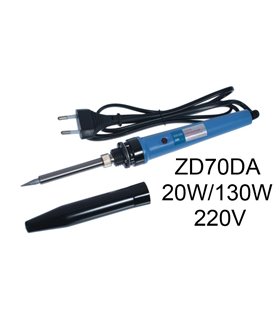 Паяльник ZD70DA 20W/130W 220V с регулировкой мощности (14601)