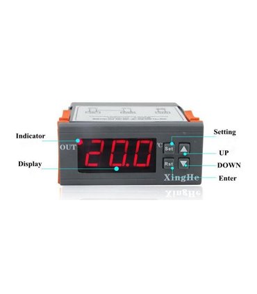 Цифровой терморегулятор термостат XH-W2030 с датчиком 220V (15093)