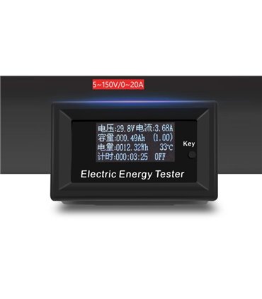 Цифровой тестер ваттметр 7 в 1 с OLED-дисплеем DC 300V 20A (14642)