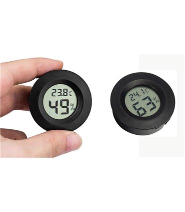Цифровой гигрометр термометр круглый комнатный 45мм (16265)