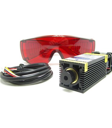 Лазерный модуль с драйвером и вентилятором 3pin PWM 450nm 3.5W (15987)