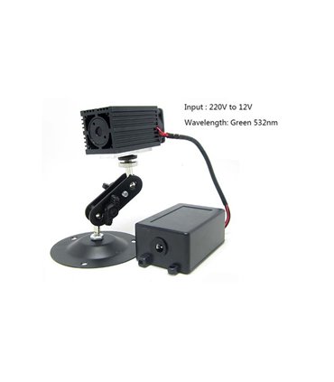 Лазерный модуль 50mW с алюминиевой подставкой и блоком питания 12V (16133)