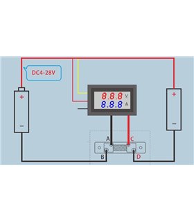 Амперметр вольтметр 100 А в комплекте с шунтом (10520)