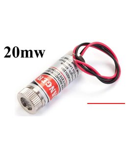 Лазер лазерный модуль с фокусировкой 20mw 3V линия красная 12*35мм (15949)