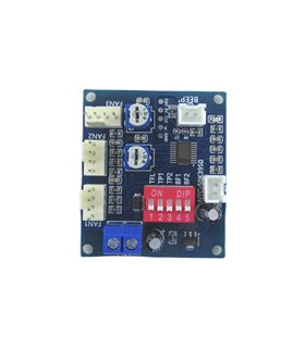 Термостат с контроллером кулера регулятор скорости вентилятора на 3 выхода 12V (19004)