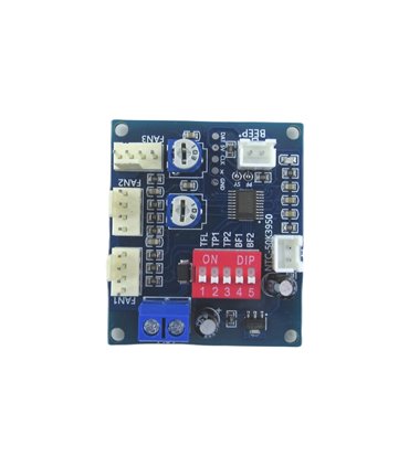 Термостат с контроллером кулера регулятор скорости вентилятора на 3 выхода 12V (19004)