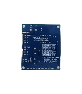 Термостат с контроллером кулера регулятор скорости вентилятора на 3 выхода 12V (19004)