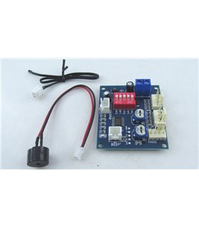 Термостат с контроллером кулера регулятор скорости вентилятора на 3 выхода 12V (19004)