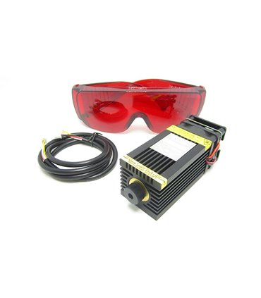 Лазерный модуль с драйвером и вентилятором 3pin PWM 450nm 6W (15989)