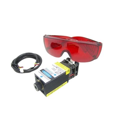 Лазерный модуль с драйвером и вентилятором 3pin PWM 450nm 1.6W (15986)