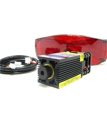 Лазерный модуль с драйвером и вентилятором 3pin PWM 450nm 1.6W (15986)