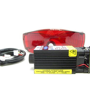 Лазерный модуль с драйвером и вентилятором 3pin PWM 450nm 1.6W (15986)
