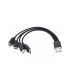 Кабель USB to Type C 4в1 25см (20866)