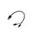 Кабель USB to Type C 2в1 25см (20869)