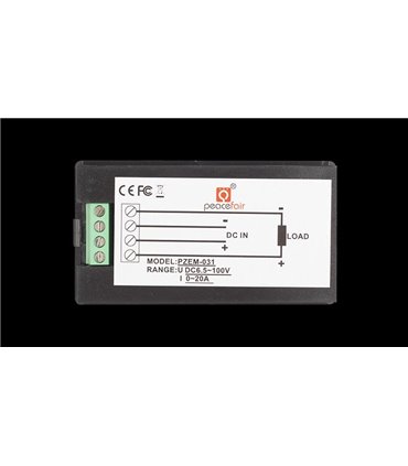 Ваттметр вольтметр амперметр DC 6.5-100V 20A PEACEFAIR PZEM-031 (10263)